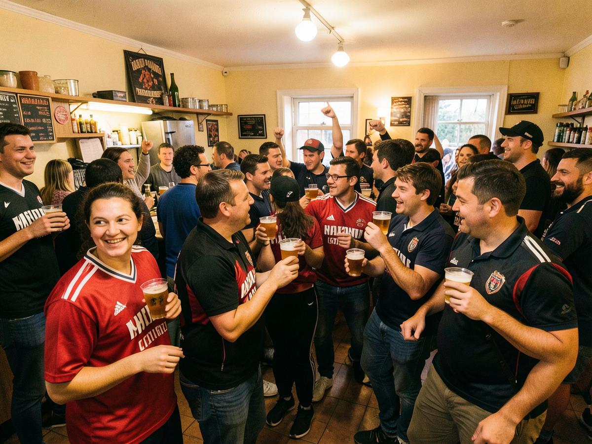 Volle kantine tijdens een feestavond