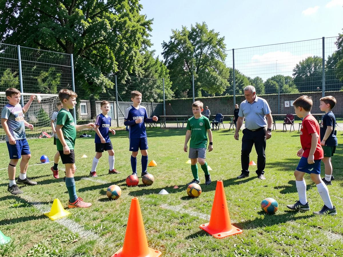 Jeugdtraining op sportpark De Zoom